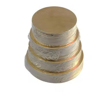 Paper Cake Board Custom Size Recyclable Gold Round Cake Drum
