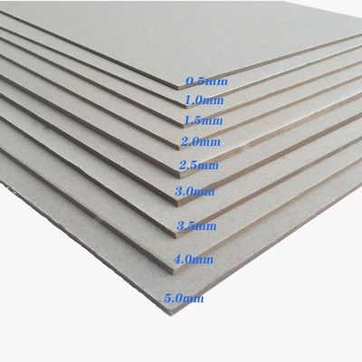 Wholesale High Quality Folding Resistant 1~3 mm Sheets Grey Paper Board