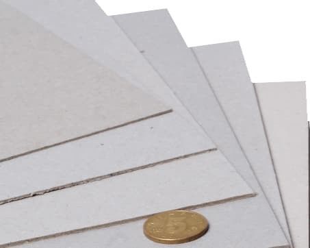 Grey board paper and thick board are used for packing lining board paper model