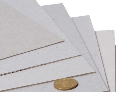 Mixed Pulp Grey Cardboard Paper Sheets Customized Duplex Grey Back Board