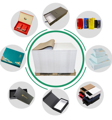 White Coated Duplex Board With Grey Back , Mixed Pulp Whiteboard Paper Sheets
