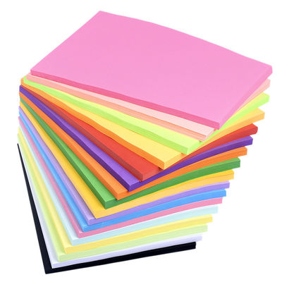 OEM Recycled Color Copy Paper Sheet , A3 A4 Size Printable Colored Paper