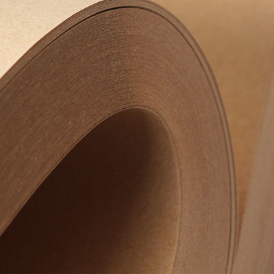 1 Sided Coated Glue Brown Kraft Paper Rolls Eco Friendly High Tear Resistance
