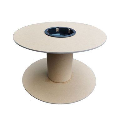 Customized Flat Cardboard Spools Empty Kraft Paper Cable Spool For Winding