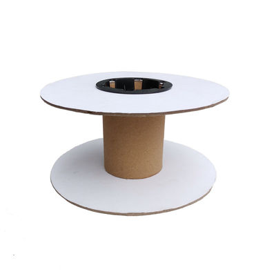 Customized Flat Cardboard Spools Empty Kraft Paper Cable Spool For Winding