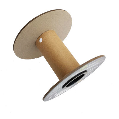 Customized Flat Cardboard Spools Empty Kraft Paper Cable Spool For Winding