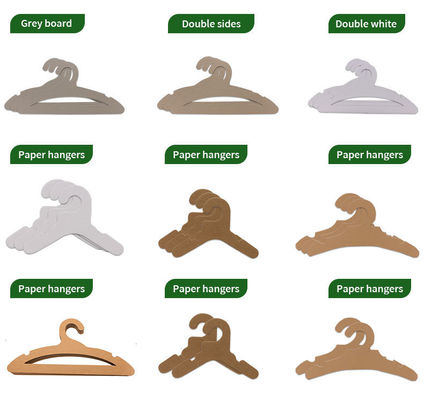 Sustainable Recycled Cardboard Paper Hanger Custom Color / Size For Clothing