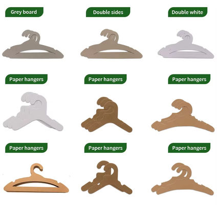 Eco Friendly Cardboard Clothes Hangers Recycled Paperboard Hangers OEM Approved