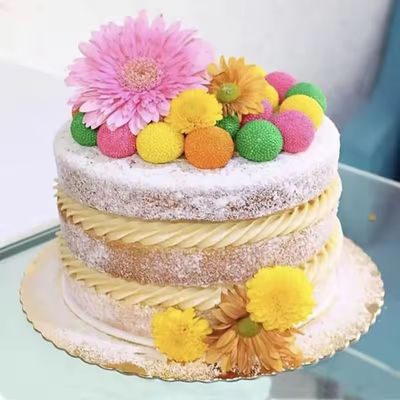 Gold Cake Board 12 Inch Food Grade Round Cake Tray For Cake Packing