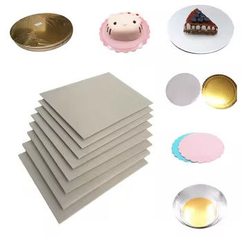 Mini Gold Cardboard Cake Base , White Cake Bottom Cardboard For Cake Boxes OEM
